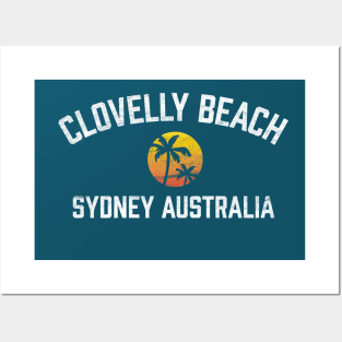 Clovelly Beach Sydney Australia NSW Sunset Palm Posters and Art